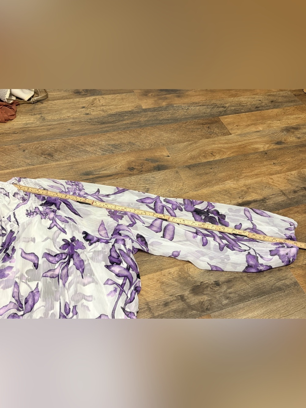 Lane Bryant Women’s Size 26 Purple Floral Maxi Dress NWT Plus Size Long Sleeve - Picture 5 of 8